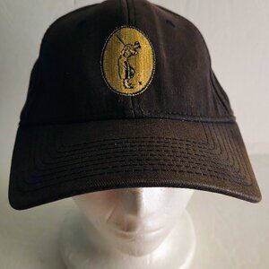 Brown w/ Gold Embroidered Old Time Golfer Cap Size L/XL